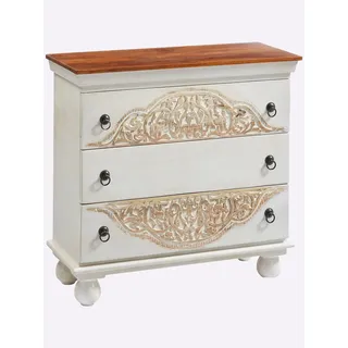 Kommode HEINE HOME, beige (creme), B:80cm H:77,5cm T:35cm, MDF, Sideboards, Kommode