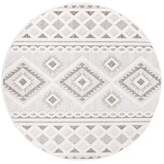 Carpet City Outdoorteppich Santorini 435, 3D-Effekt, Boho-Look« rund 5 mm Höhe Wetterfest & UV-beständig für Terrasse, Balkon, Küche, Flur,