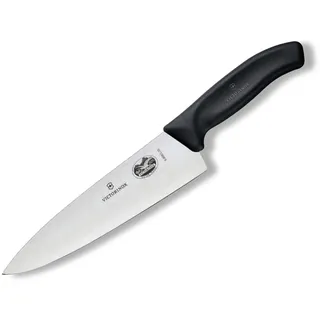 Victorinox Swiss Classic, Profi Tranchiermesser, Extra Scharfe Klinge, gerader Schliff, 20 cm, Kunststoffgriff, Rostfreier Stahl, schwarz