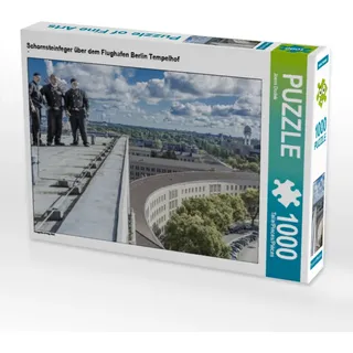 CALVENDO Puzzle Schornsteinfeger über dem Flughafen Berlin Tempelhof 1000 Teile Puzzle quer | 1000 Teile Lege-Größe 64x48cm Foto-Puzzle für glückliche Stunden