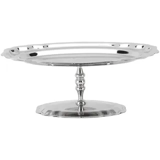 Jeffergarden Serviertablett mit Füßen aus Edelstahl Ovale Dekorative Speiseplatte 14 Zoll für Party Hochzeit Catering und den Heimgebrauch 304 Edelstahl