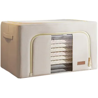 JOYBOS, 66L Faltbare Kleideraufbewahrungsbox aus Baumwolle