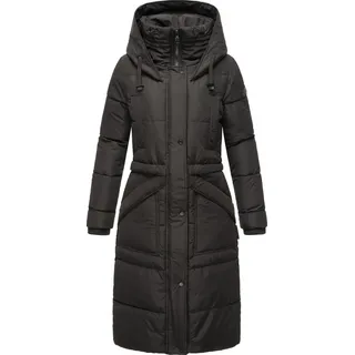 Marikoo Damen Winter Steppmantel Stepp Jacke Mantel Parka warm mit Stehkragen & Kapuze Ayumii