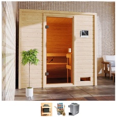 Bild von Sauna »Ricky«, 4,5-kW-Ofen mit ext. Steuerung, beige