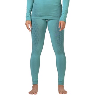 Odlo Damen Funktionsunterwäsche Lange Hose Performance Warm ECO, blue wing teal - polynya, XL