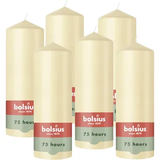 Bolsius Stumpenkerze 20 cm beige 6 St.