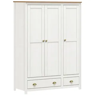 Möbilia Drehtürenschrank Salgen 136 x 185 x 54 cm Braun/Weiß