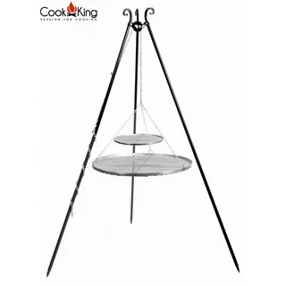 Schwenkgrill 180 cm inkl. Doppelrost Ø 80 + 40 cm Edelstahl