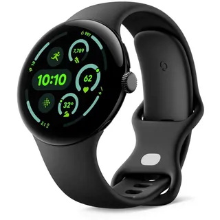 Pixel Watch 3 45 mm Bluetooth matte black Sportarmband obsidian