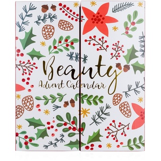 Accentra – Adventskalender Beauty mit 24 Make up & Kosmetik Produkten – Schmink Adventskalender Frauen mit Lippenstift, Wimpern, Nagellack, Lidschatten, Applikatoren uvm. – Weihnachtskalender Beauty