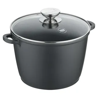 Gemüsetopf mit Glasdeckel 24 oder 28 cm, Aluguss, schwarz - Vario Click (neue Version)