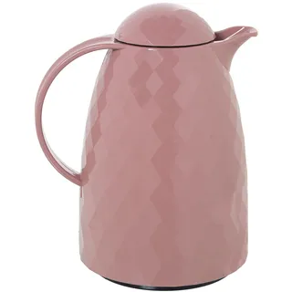 DRW Thermoskanne aus Polypropylen und Glas, 1 l, Rosa, 24 x 19 x 15 cm