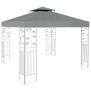 Wasserdichtes Gartenhaus - Pavillon 3x3 - Ersatzdach - Doppeldach-Design - Hochwertiges Polyester - Sonnenschutz - Beige