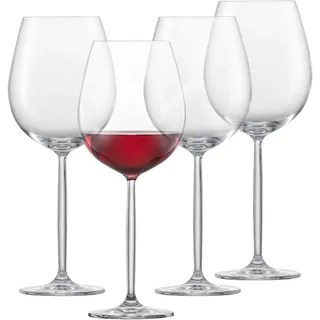SCHOTT ZWIESEL Burgunder Rotweinglas Muse (4er-Set), bauchige Burgundergläser für Rotwein, spülmaschinenfeste Tritan-Kristallgläser, Made in Germany (Art.-Nr. 123666)