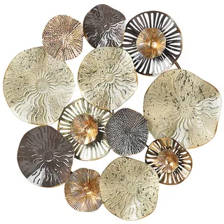 locker Wanddekoobjekt »Wandbild ROUND«, beige