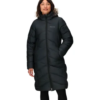 Marmot Damen Wm's Montreaux Coat, Leichte Daunenjacke, wasserdichter Daunenparka, warmer Wintermantel, regendichte Winterjacke, winddichte Funktionsjacke mit Kapuze, Black, M