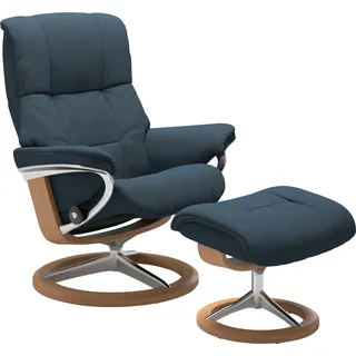 Stressless® Relaxsessel »Mayfair« mit Signature Base, Größe S, M & L, Gestell Eiche, blau