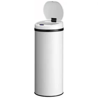 Juskys Runder Mülleimer 50 l Weiß