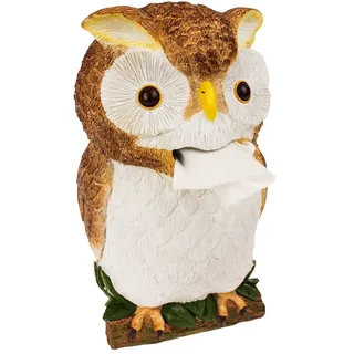Rotary Hero Eule Taschentuchbox Taschentuchspender Kosmetiktücherbox - Für Küche Badezimmer Schlafzimmer - Rechteckig - 17.5x15x31 cm