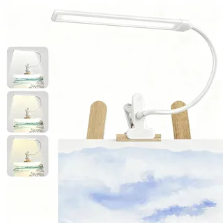 Lamptobe Klemmleuchte für Staffelei mit Ein/Aus-Schalter, 3 Farbmodi, dimmbar. Flexible Schwanenhalslampe für Staffelei-Übermalbeleuchtung, Schreibtisch, Zeichenarbeiten. USB-betrieben