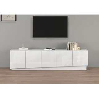 OTTO home VELA Lowboard 225 x 35 x 60 cm Weiß Metall/Holzwerkstoff