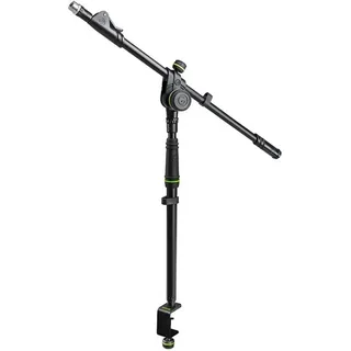 Gravity MS 0200 SET1 - Mikrofonstange für Tischmontage | inkl. Tischklemme und Galgen; Höhenverstellung bis 600 mm; schwarz