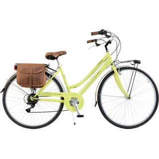 Via Veneto by Canellini Fahrrad Citybike Frau Stahl mit Seitentaschen - Gelb 46 - Gelb
