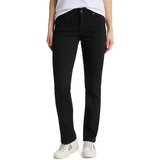 Regular-fit-Jeans MUSTANG "Julia", Damen, Gr. 30, Länge 30, schwarz (midnight schwarz), Denim/Jeans, Obermaterial: 65% Baumwolle, 31% Polyester, 4% Elasthan, unifarben, regular fit knöchellang, Jeans Regular-fit-Jeans, im Five-Pocket Style