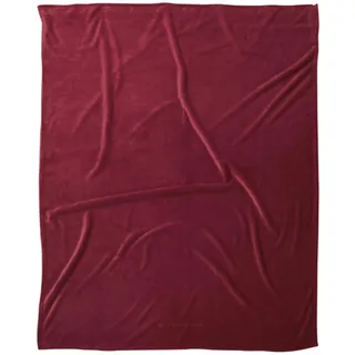 Herding Tom Tailor Wellsoft Decke, 150x200 cm, 100% Polyester/Wellsoft, gesäumt mit Logostickerei, WELLSOFT Blanket Rot (Wine Red)