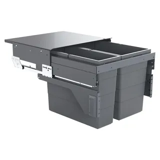 Hailo Abfallsammler 3610831 Cargo 500 Slide 43 Liter Mülltrennsystem 50 cm - Grau
