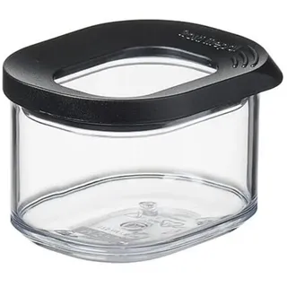 Mepal Transparente Vorratsdosen mit Deckel Mini - Lebensmittelbehälter Rechteckige - Küchenorganizer & Aufbewahrungsbox aus Kunststoff - Vorratsbehälter Luftdicht & Stapelbar - 175 ml - Black