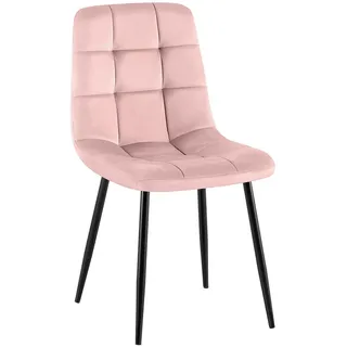 CLP Esszimmerstuhl Samt Pink