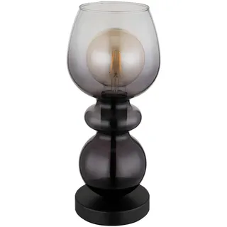 Globo Tischleuchte , Klar, Schwarz , Metall, Kunststoff, Glas , 34.4 cm , Ce , Wippschalter , Lampen & Leuchten, Innenbeleuchtung, Tischlampen, Tischlampen