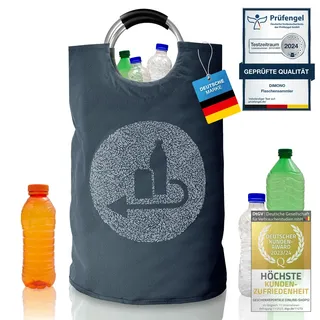 Dimono® Flaschensammler Pfandflaschen-Sammler; Recycling Pfandbehälter, Flaschenkorb & Spielzeugtaschen; Leergut-Korb, Spielzeugbeutel & Wäschekorb, Faltbarer Haushalts-Organizer uvm. (Pfandflaschen)