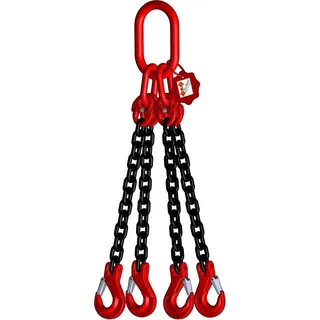 Anschlagkette Güteklasse 8 4-Strang 3,0 m 8 mm ohne Verkürzung schwarz