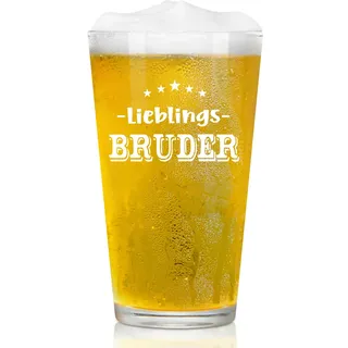 Joymaking Bierglas Personalisiert - Lieblingsbruder, Großer Bruder Geschenk Geburtstag Dankschön Weihnachten 15oz