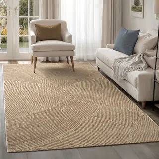 Sanat »Hera 3401«, rechteckig, 11 mm Höhe, Kurzflor, modern, Wohnzimmer, Schlafzimmer, fussbodenheizungsgeeignet braun B/L: ca. 200x280 cm