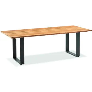 Niehoff Gartentisch 200 x 95 x 76 cm Anthrazit/Teakfarben