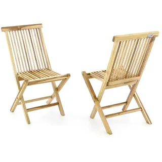 VCM Gartenstuhl 46 x 46 x 46 cm braun 2 St.