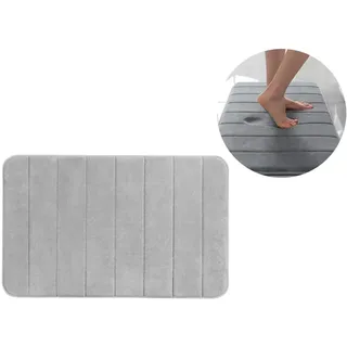 Avilia Badematte aus Memory-Schaum, aus Polyester, 50 x 80 cm, Grau