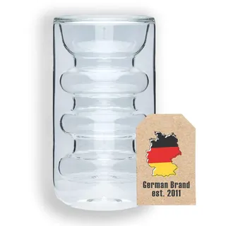 Intirilife Kaffee Glas 260ml , Transparent , Glas , 0.26 L , doppelwandig , Gläser, Gläsersets