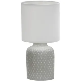Tischleuchte , Grau , Keramik , 15x32x15 cm , Lampen & Leuchten, Innenbeleuchtung, Tischlampen, Tischlampen