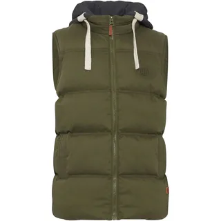 Steppweste BLEND "Steppweste BHJens", Herren, Gr. S, grün (dusty grün), Obermaterial: 80% Polyester PES. 20% Baumwolle CO., Westen Steppweste