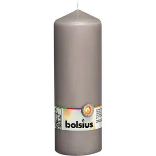 Bolsius Stumpenkerze 200/68 mm Warmes Grau