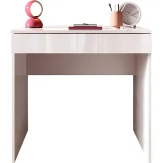 OTTO home "Basic, Computertisch mit 1 Schublade", Arbeitstisch, Schminktisch in versch. Farben, Breite 78 oder 110 cm, weiß hochglanz lack, weiß hochglanz lack, weiß hochglanz lack),