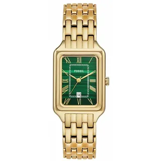 Fossil Raquel Damenuhr, Quarz-Dreizeigerwerk mit Edelstahlarmband