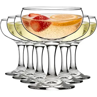 Gläser Set 6 Super Margarita Daiquiri Manhattan Martini Glas Trinkset, Mini Cocktail Set von 6 klassischen Martini Gläsern 150ml, ideal für Home Bar Partys und Unterhaltung