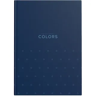 TOP 2000 Colors Notizbuch, Kladde A4 Kariert, 96 Blätter, Hardcover Notebook, Für Schule, Tagebuch, Schreibheft, Kariertes Heft, Robuster Buchrücken, Modernes Design, ein Stück, Blau, 400169205