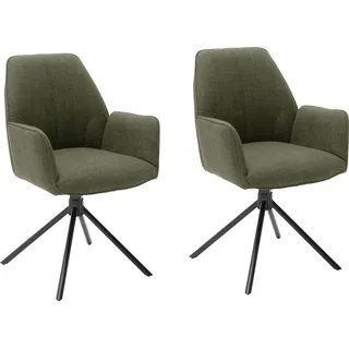 MCA Furniture 4-Fußstuhl Pemba Polyester grün 2er Set
