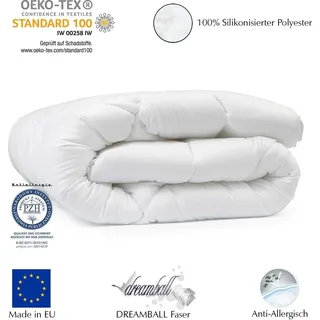 Home-&-Fashion Heimtextilien Bettdecke 135x200 4 Jahreszeiten | Steppdecken bezug: 100% mikrofaser | Allergiker bettwäsche mit | Füllung: 1000